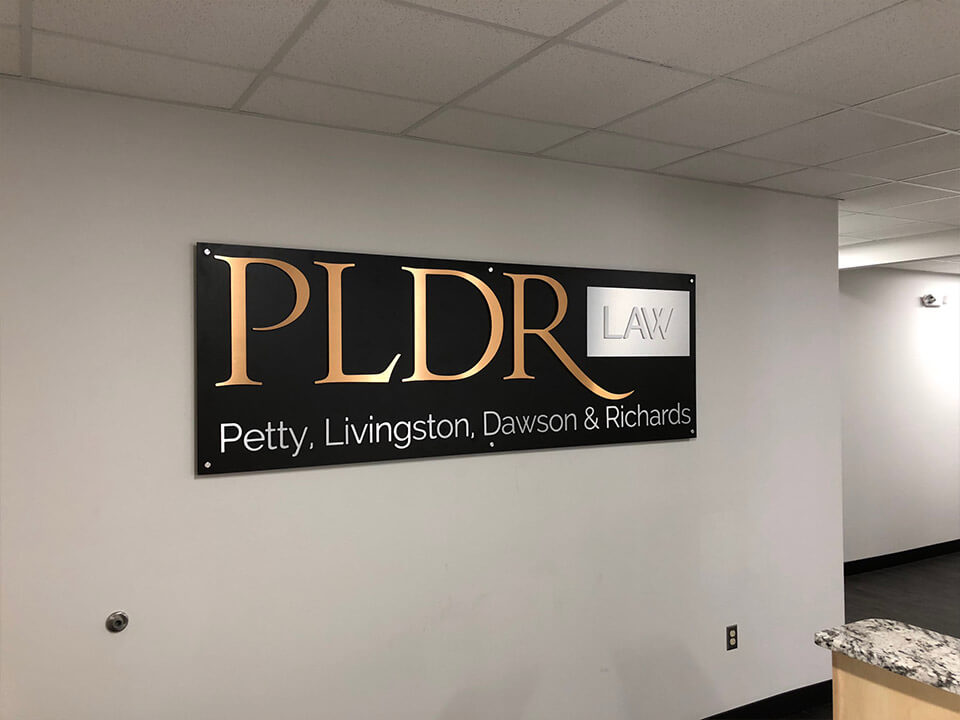 PLDR wall sign