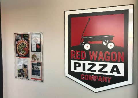 Red Wagon Pizza Company wall sign