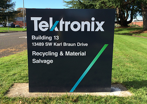 Tektronix monument sign