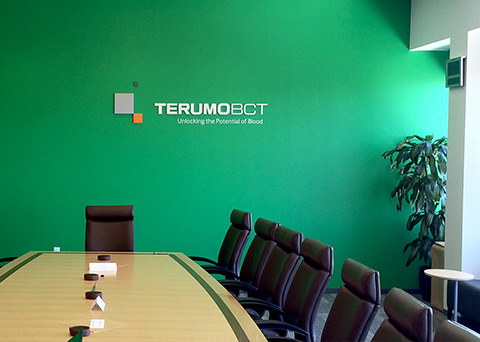 Terumo BCT boardroom wall