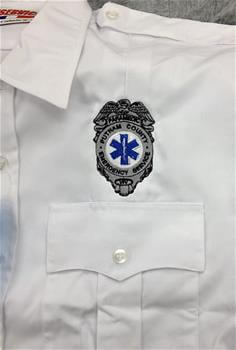 Custom paramedic embroidery on uniform