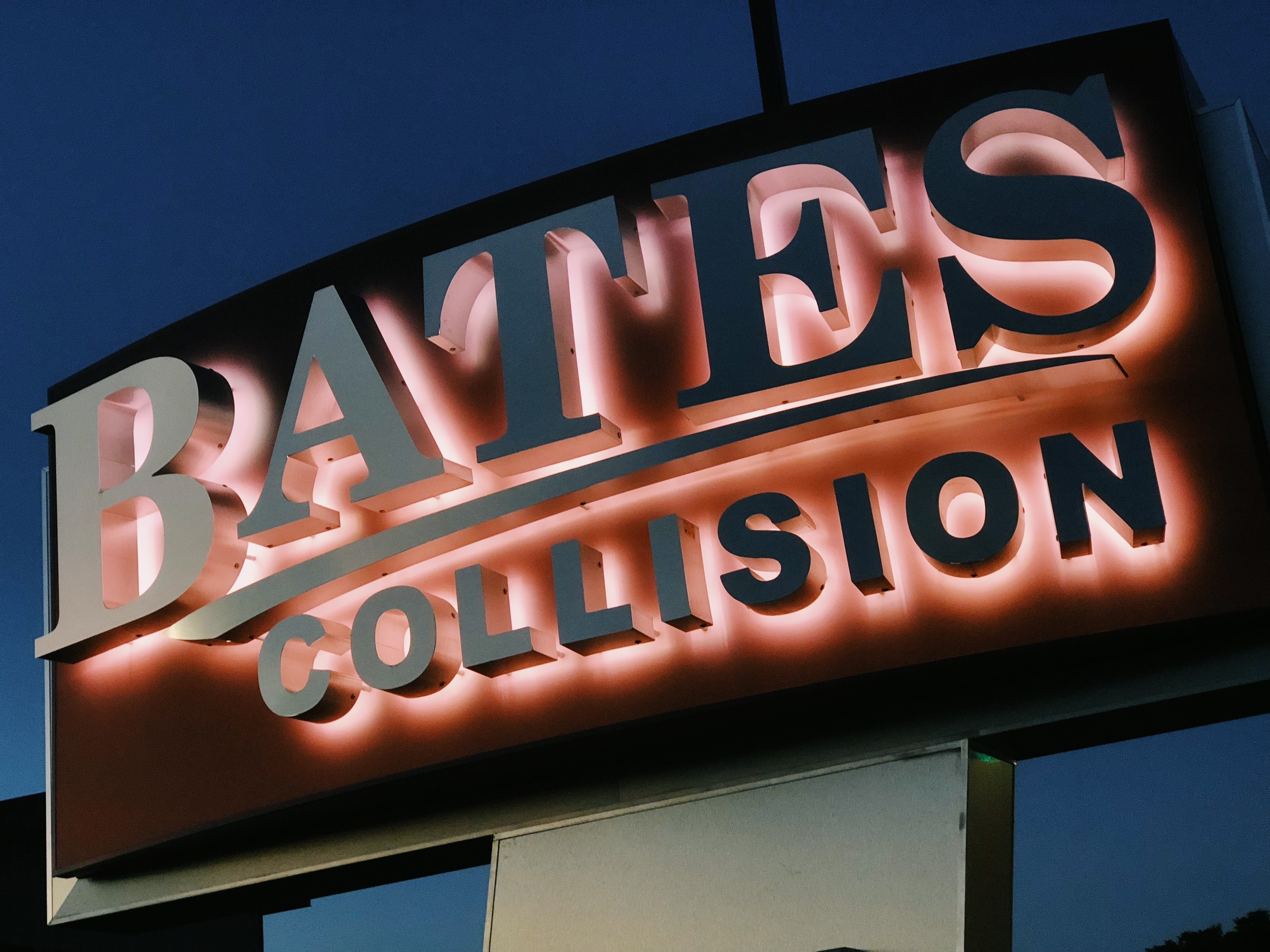 Bates Collision Channel Letter