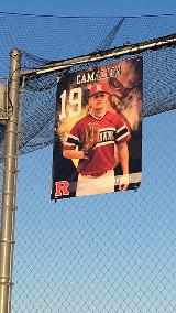 Baseball player sports banner