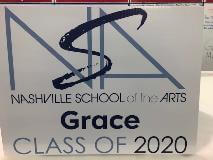 Nashville School custom graduating banner 