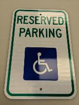 PWD Reserved Parking signage