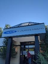 Custom signage on doorway