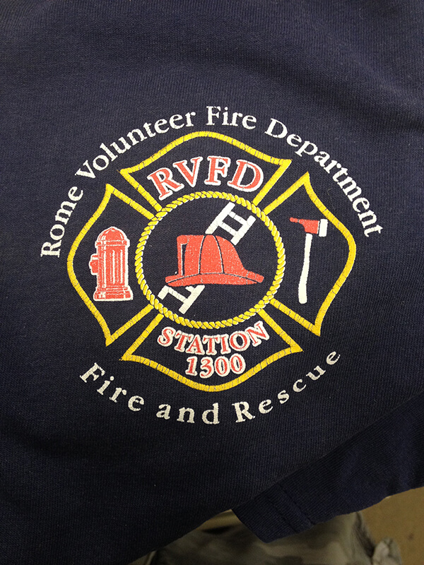 RVFD Fire and Rescue custom embroidery