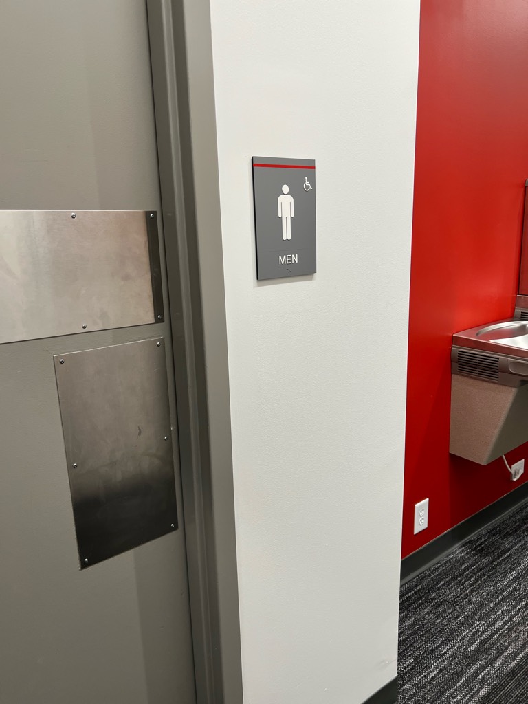 Men's Bathroom Signage
