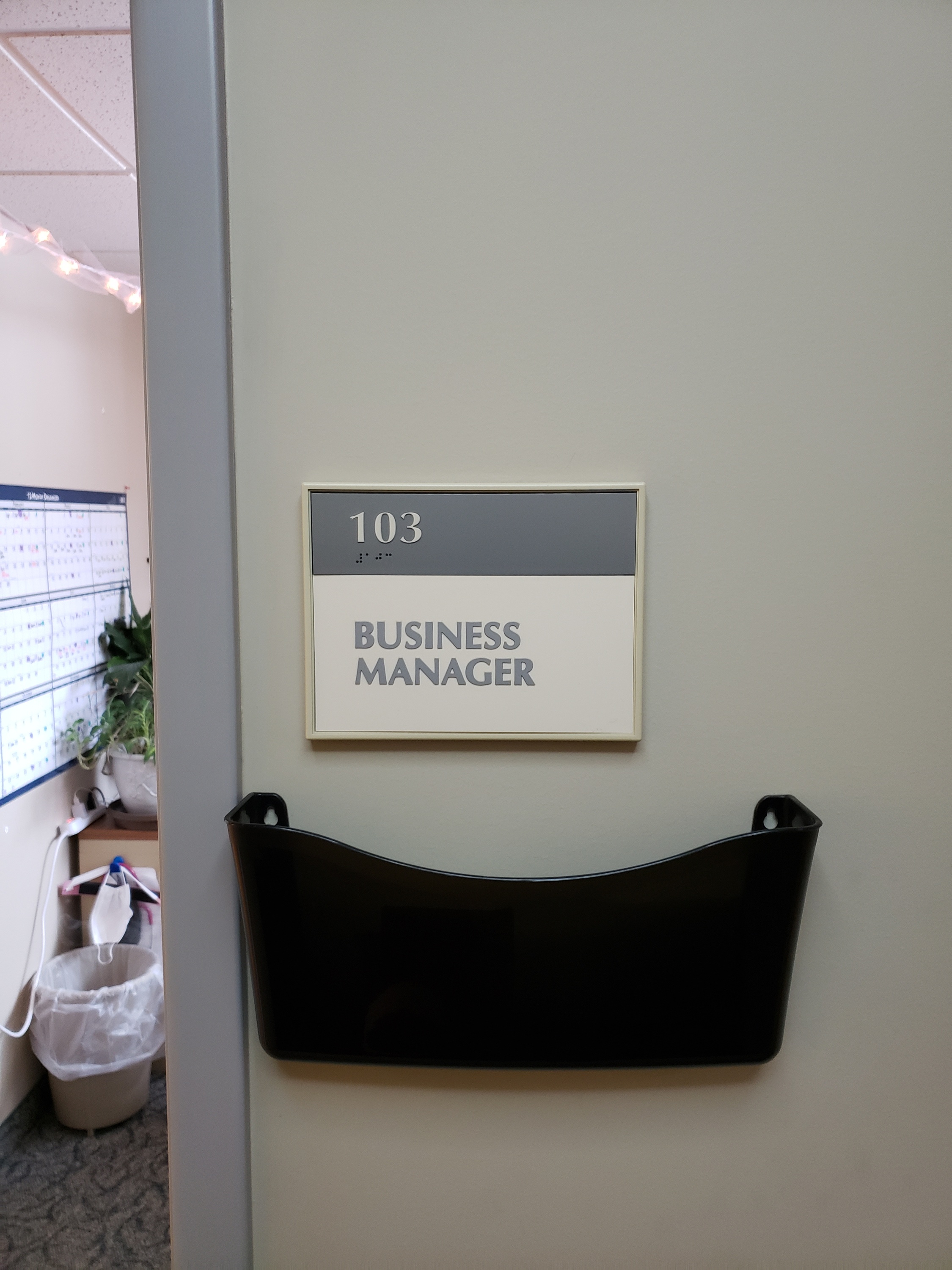 Business Manager ADA Signage