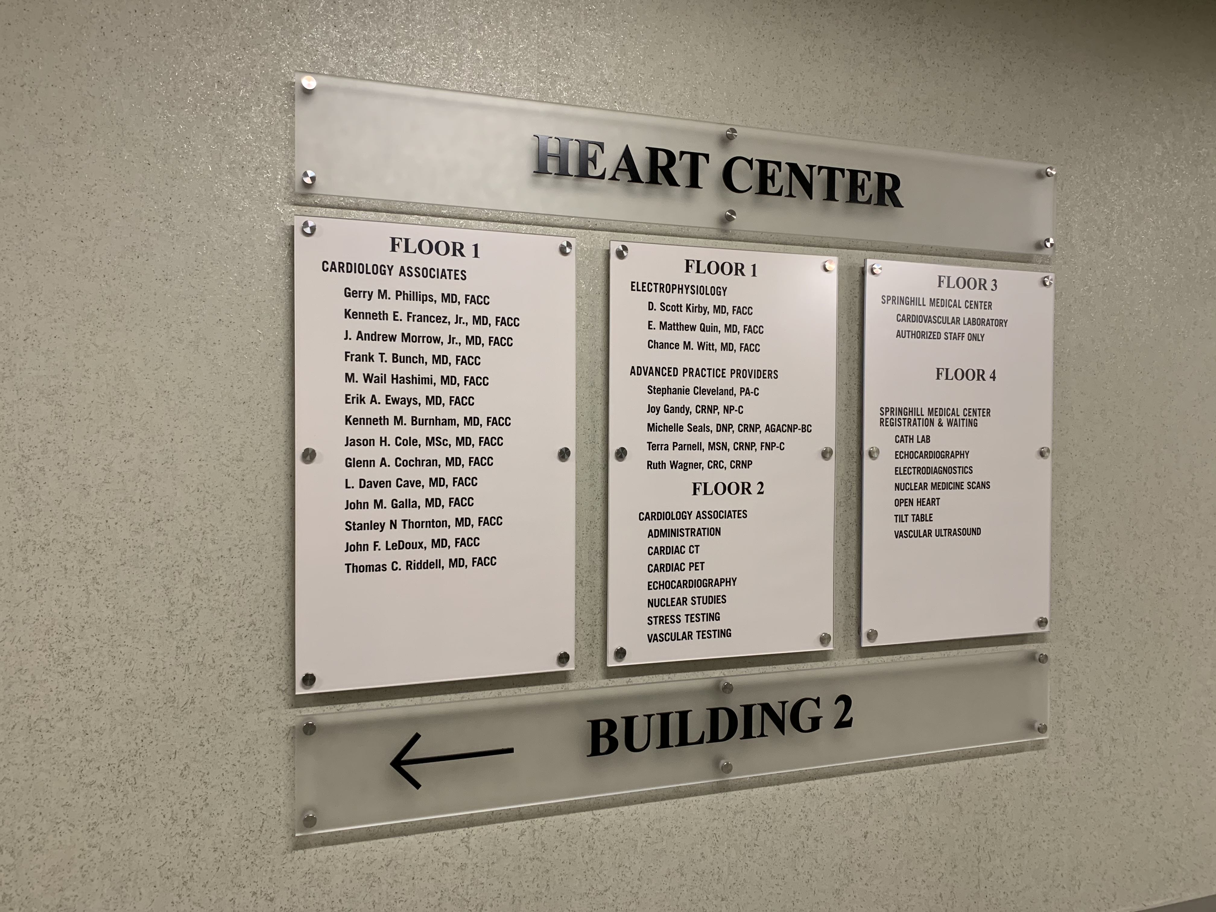 Springhill Medical Acrylic Sign