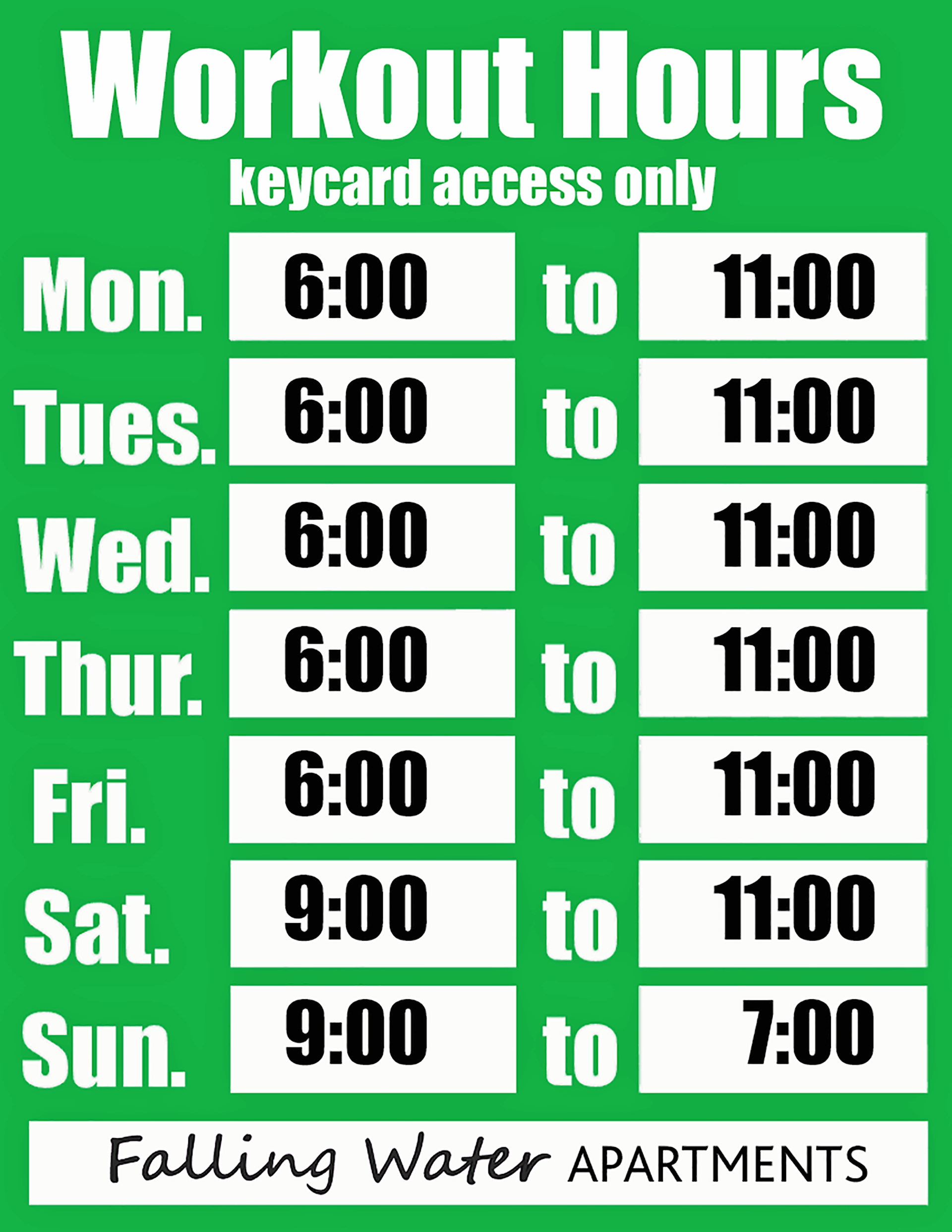 Access Hours Window Poster