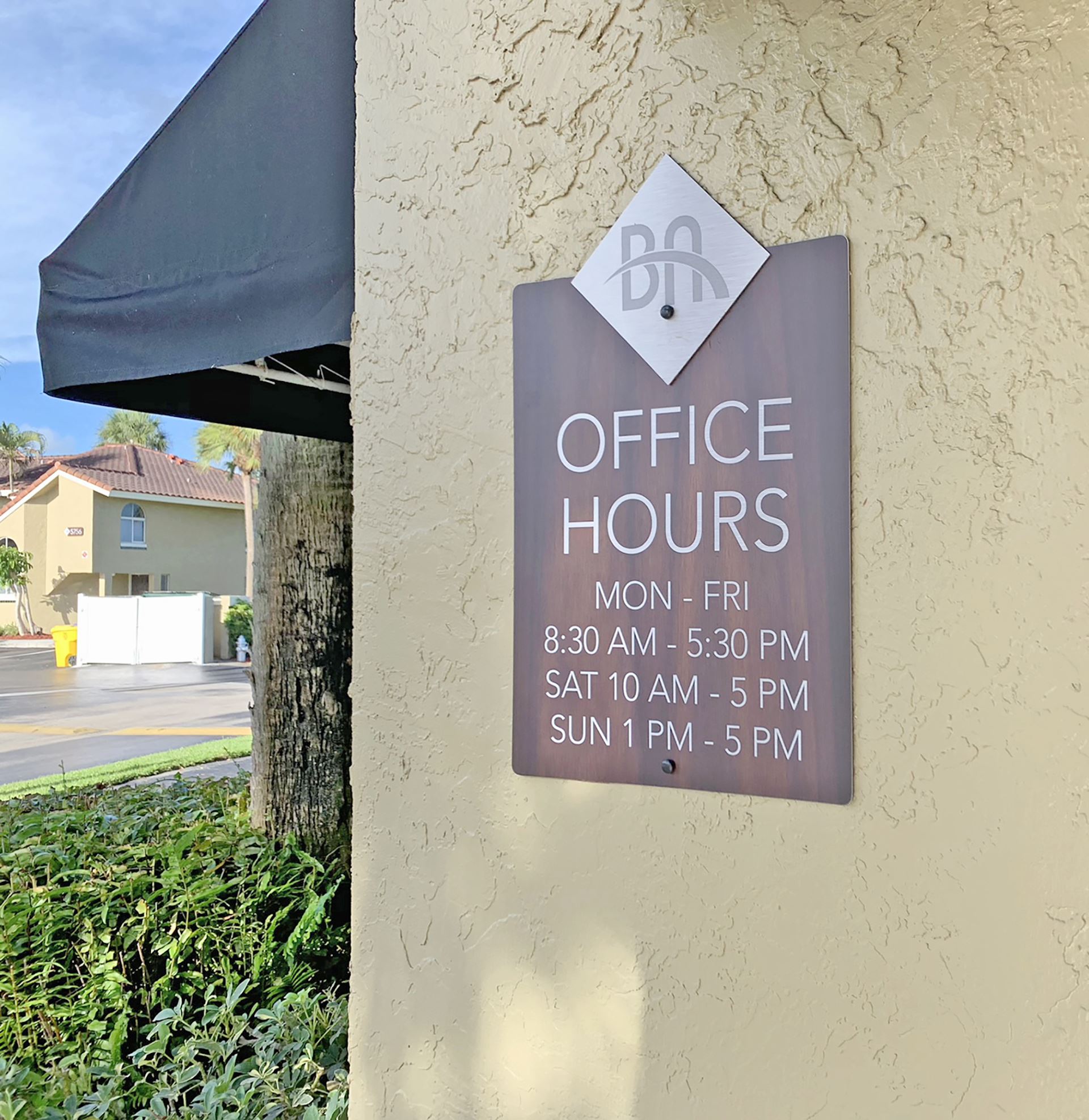 Aluminum Business Hours Sign