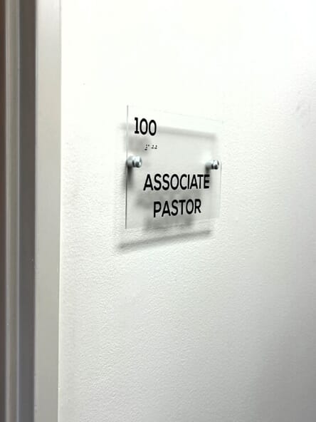 Church Acrylic ADA Sign