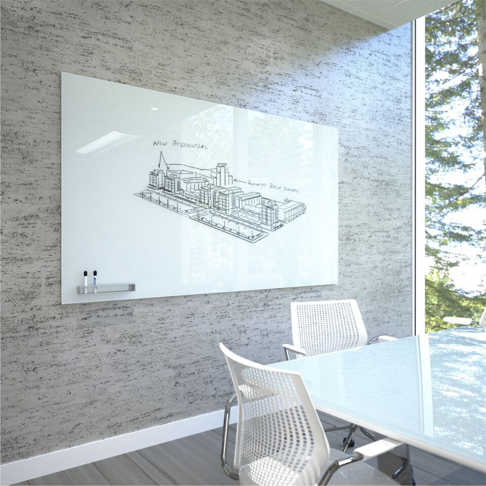 Conference Room Brainstorming Glassboard