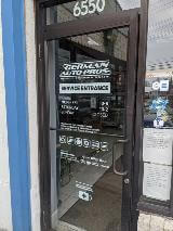 Custom signage on glass door