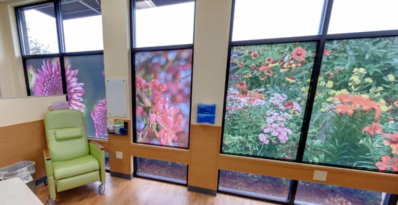 Flowers on Glass Wrap