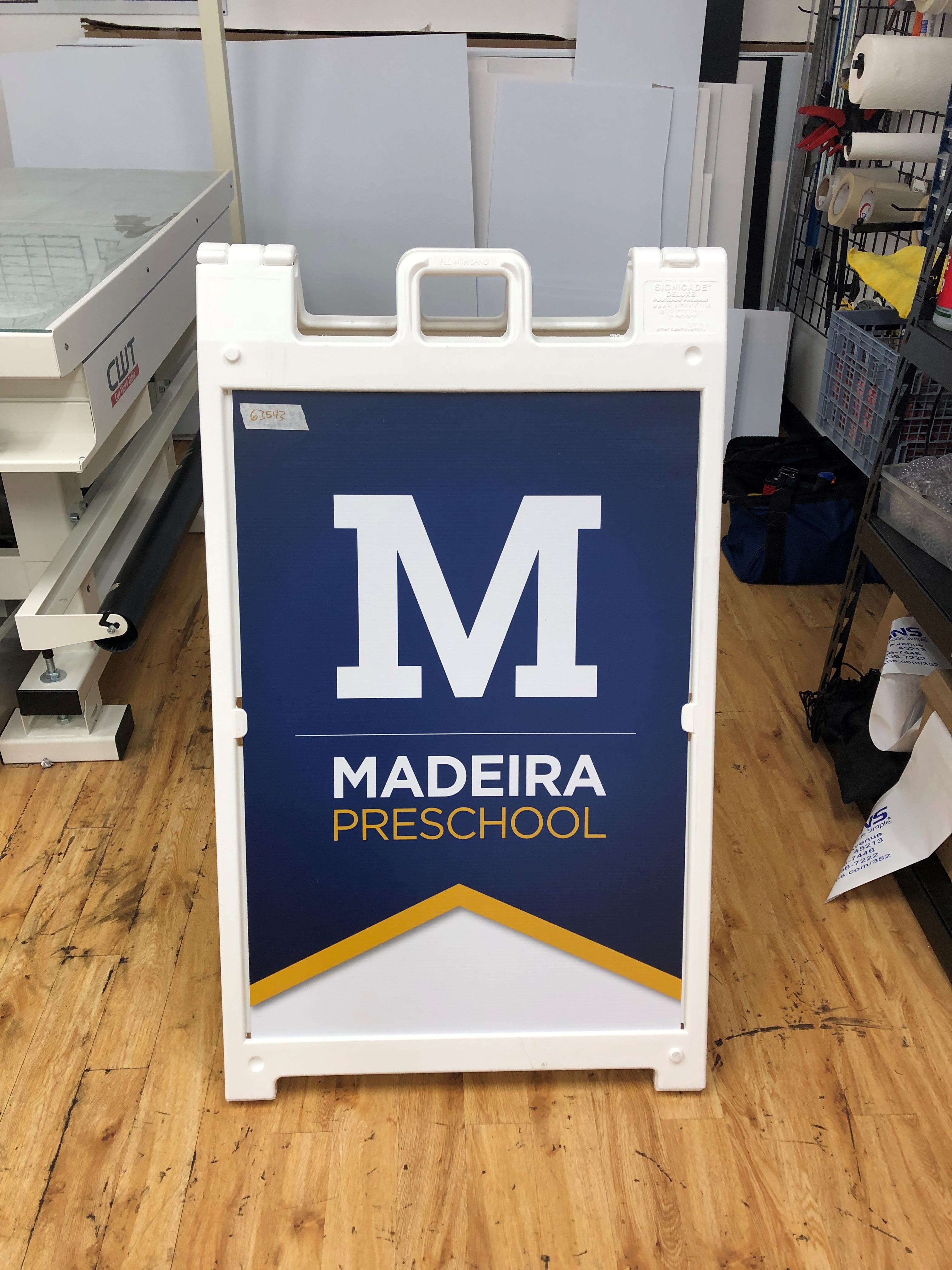 Madeira Preschool A-Frame Sign