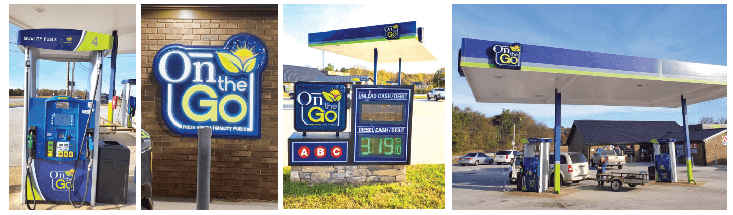 Gas station picture panel