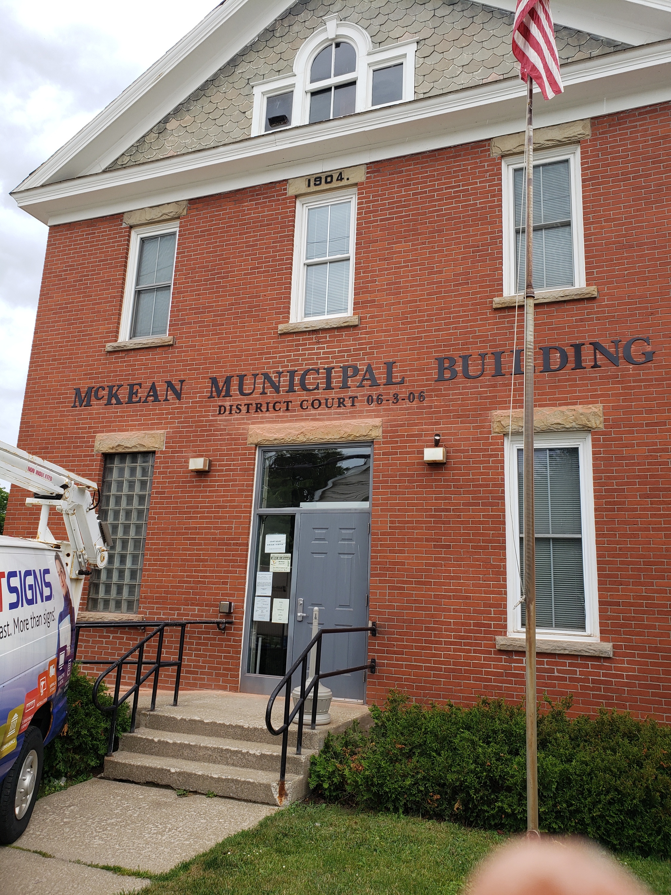 McKean Municipal Building Dimensional Letters