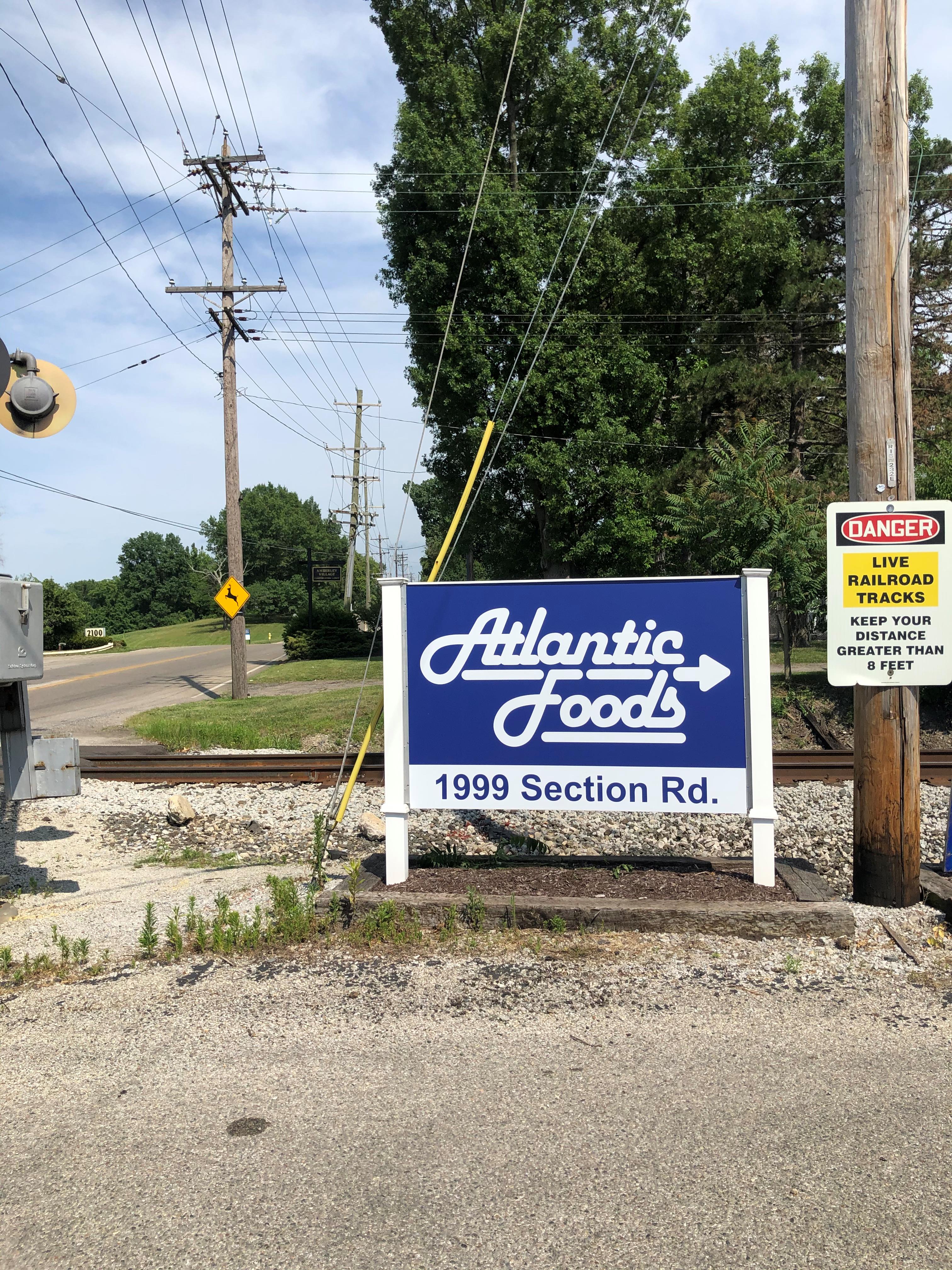 Atlantic Foods vinyl post & panel sign