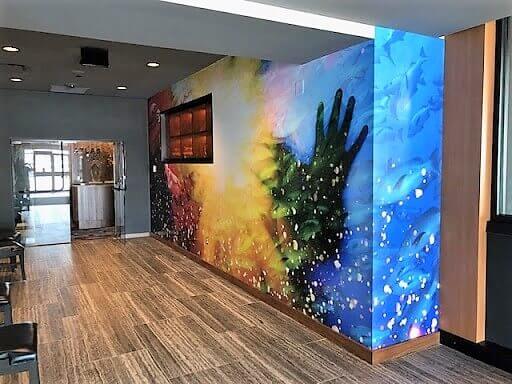 Colorful custom wall graphics