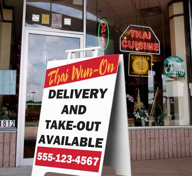 Delivery and Take-Out Signage