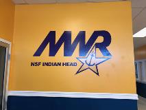NSF Indian head custom decal on yellow wall