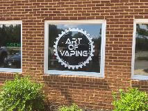 Art of vaping graphics on the window