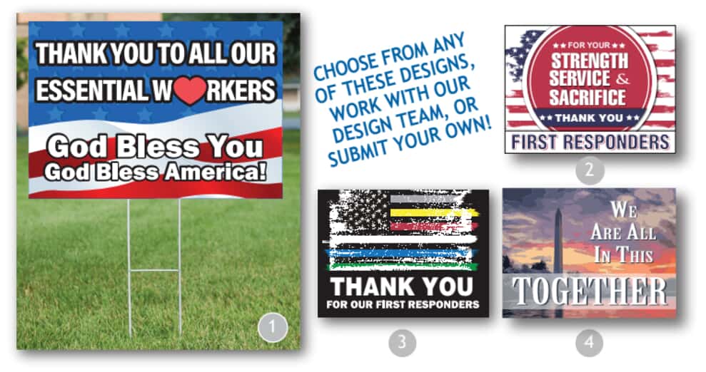 examples of recognition signs. choose from any of these designs, work with our design team, or submit your own!