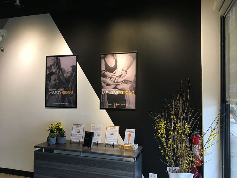 Images on the wall with decor