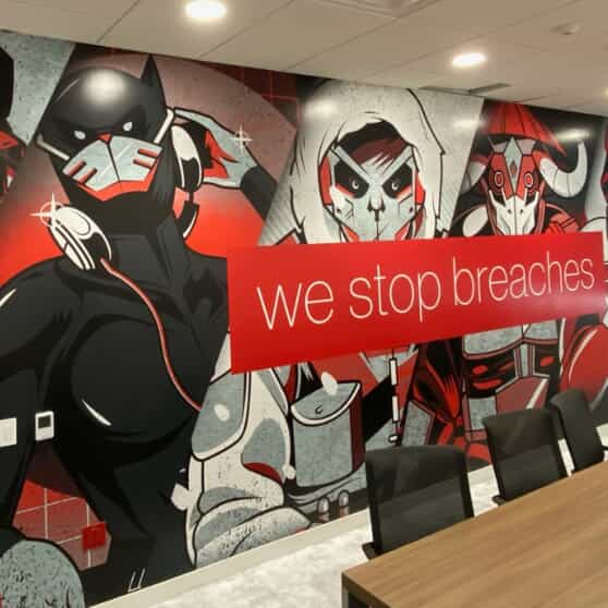 An image of interior wall graphics.