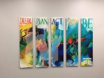 Custom painting on the wall with quotes