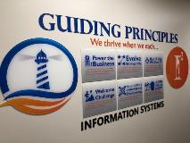 Guiding principles information system custom decal on the wall