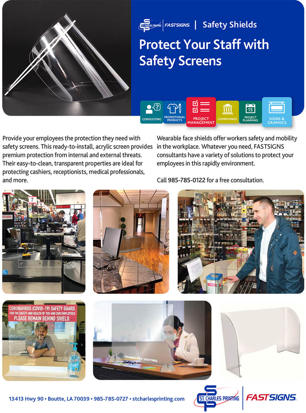 Different safety shields for COVID 19 protections