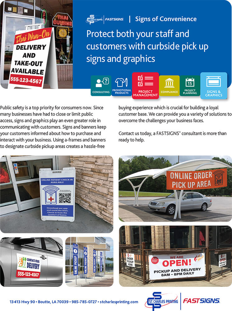 Different sample of custom signage and graphics