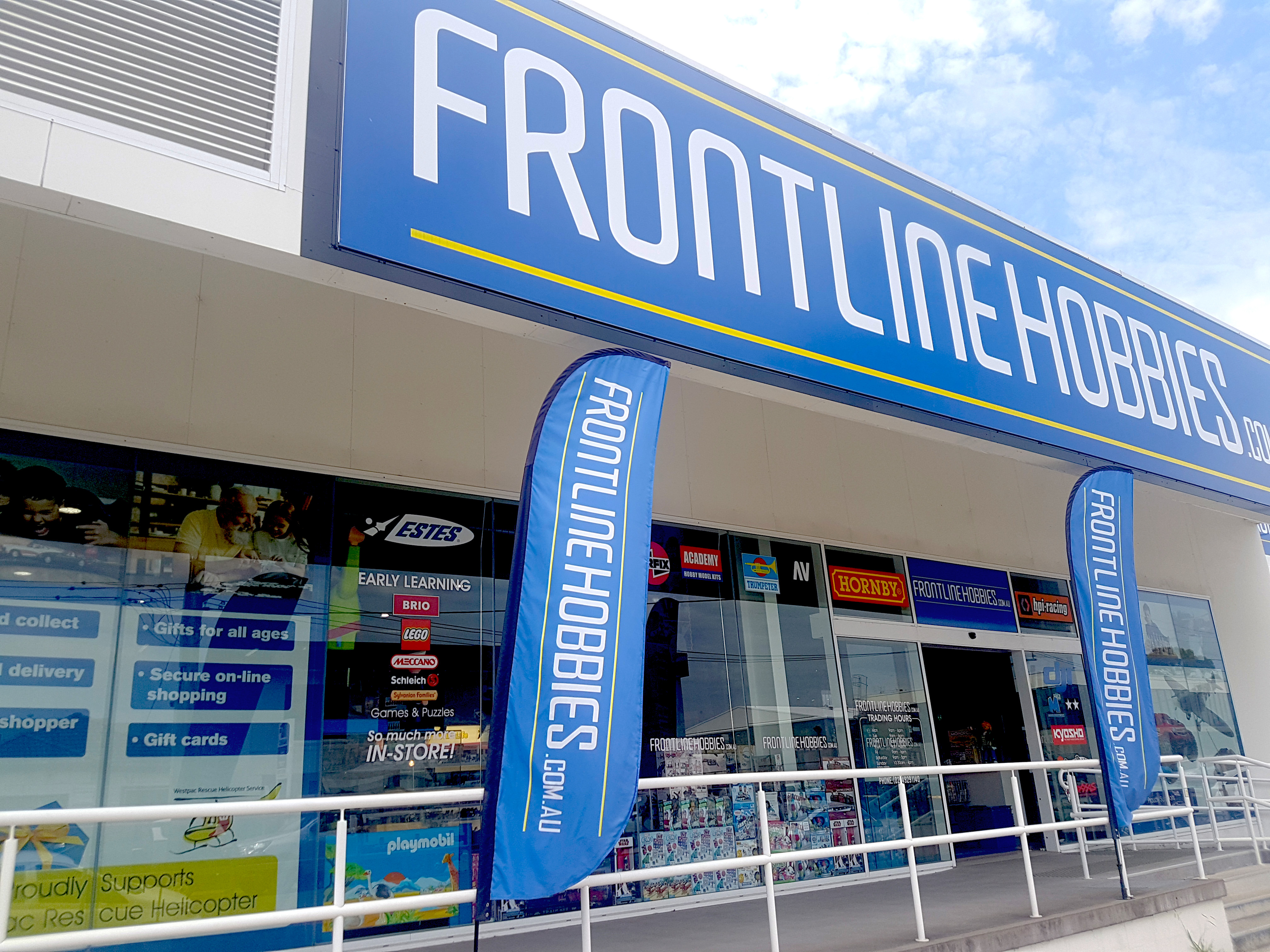 Frontline Hobbies Exterior Signage