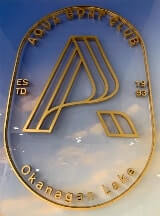 Dimensional logo of the aqua boat club on the wall
