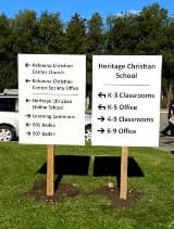 Heritage Christian School Wayfinding signage