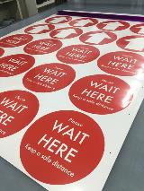 Floor decal on production