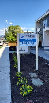 First service residential entrance outside the building