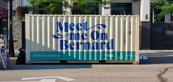 Meet me on the Bernard container custom decal