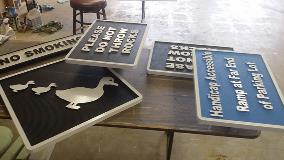 Different custom decal on the table