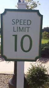 Speed limit signage