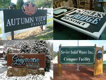 Different Local wood signage