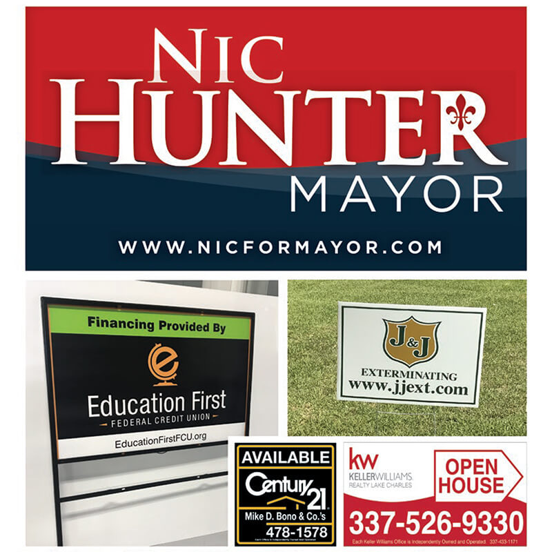 Political land yard signages