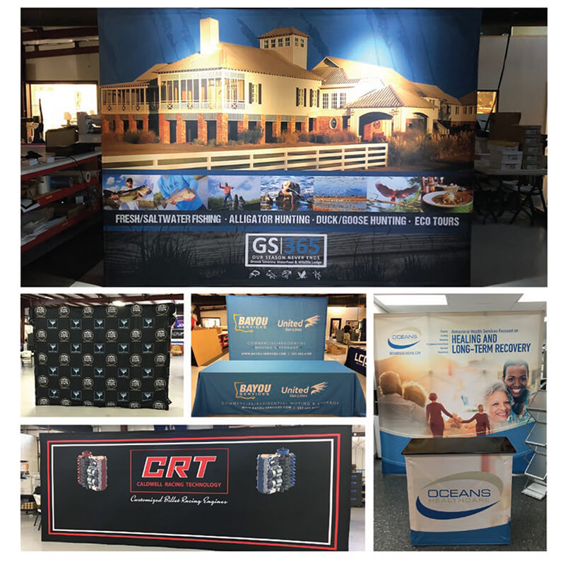 Custom banners on the tradeshow