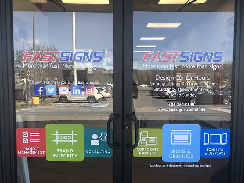 the door of a fastsigns store