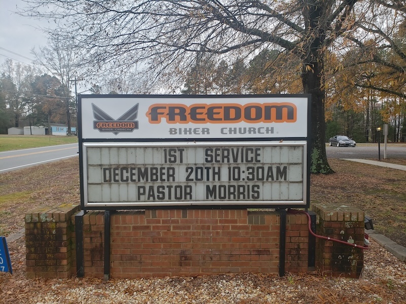 Freedom signage on a lot