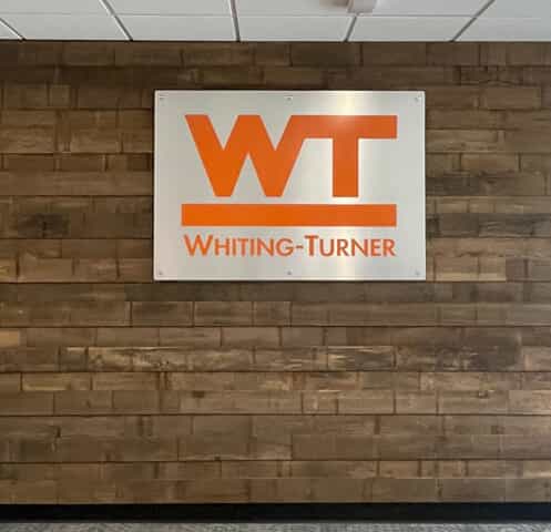 An image of an interior WT wall sign.