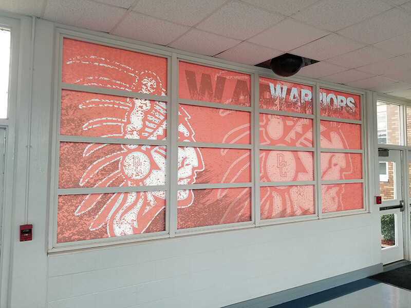 Custom image on the window wall